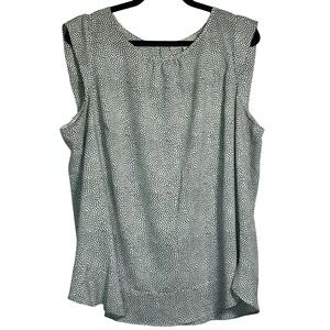 Loft Plus Sleeveless Tunic Blouse Size 16 Career Office Professional‎ Preppy